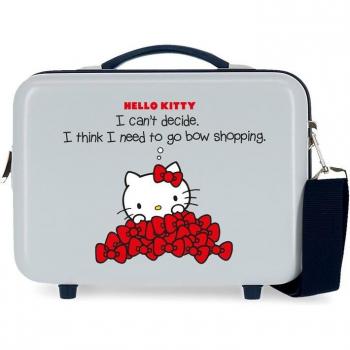 Neceser de Viaje Hello Kitty Bow of Hello Kitty ABS Adaptable a Trolley Azul 9L