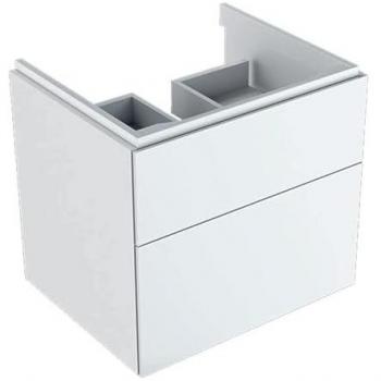 Mueble Bajo Lavabo Geberit Xeno2, 58x53x46.2cm, Blanco Alto Brillo, con 2 Cajones