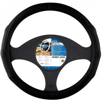 SUMEX 2505089 - Funda Volante Semi Piel con Grip Negra, 38 cm