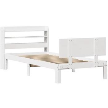 Estructura de Cama con Cabecero Blanco 90x190 cm sin Colchón