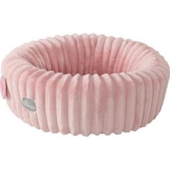 Cama Donut Acolchada Naomi Rosa para Gatos y Perros Pequeños Zolux