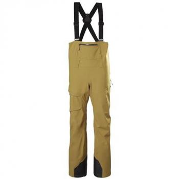 Pantalones de esquí Helly Hansen Verglas BC Bib para mujer, color marrón, talla Large
