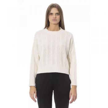 Baldinini Trend Beige Wool Sweater - L
