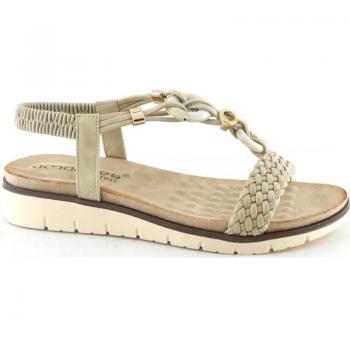 Sandalia Confort Amarpies para Mujer ABZ26670 Color Beig