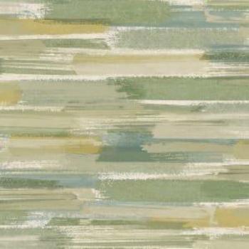 Holden Decor Brushmarks Green & Yellow Wallpaper - 10.05m x 53cm, Abstract Brush Marks Green Non-Pasted Wallpaper
