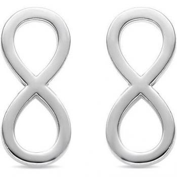 Pendientes Luxenter Infinity de aleación de metal bañados en rodio