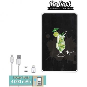 Becool® - Batería Externa Power Bank 4000 mah + Gratis 1 cable USB-MicroUsb
