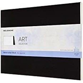 Moleskine, Cuaderno para Acuarelas Art Collection, Cubierta de Cartón, Tamaño 23 x 31 cm, Color Negro, 20 Páginas