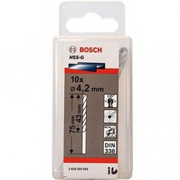 Bosch 2 608 595 060 - Pack de 10 brocas para metal HSS-G, DIN 338