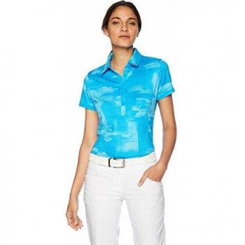 Under Armour Polo De Manga Corta Zinger Novedad Camisa Golf, Mujer, Capri/Halogen Blue/Capri