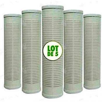 Kit de 5 Cartuchos de Tela Lavables 60µm para Portafiltro de Agua - 9'3/4