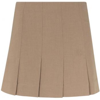 Ganni Women's Beige XS Short Pleated Skirt