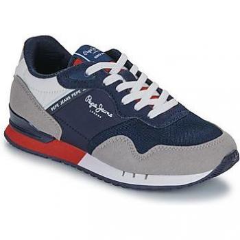 Pepe Jeans Zapatilla moderna running London de niño multicolor con diseño moderno, suela ligera, parte superior de textil y sintético, cierre de cordones, plantilla acolchada y refuerzo en el talón