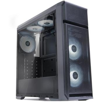 Zalman N5 OF ATX Mid Tower - Carcasa PC con 3 Ventiladores LED Blancos, Panel Acrílico, Conectores USB 2.0 y 3.0, Control de Ventilador,