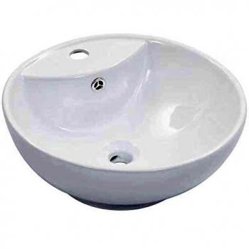 vidaXL Lavabo con Rebosadero Baño Servicio Fregadero Piezas de Fontanería Bricolaje Instalación Decoración Aseo Grifería 46,5x15,5 cm Cerámica Blanco