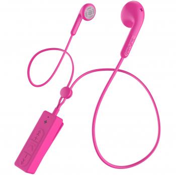 DEFUNC Basic Talk audífonos Bluetooth con 4 Horas de Tiempo de reproducción, Carga rápida de 2 Horas, Control de Llamadas y música multifunción, micrófono Integrado, Alcance Bluetooth de 10 m Rosa
