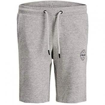 Jack & Jones Junior Jji Shark Jjsweat Shorts Viy Jr Noos Pantalones Cortos Informales, Melange Gris Claro, 140 para Niños