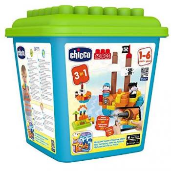 Chicco - Construcción Juego - Bloques App - Treasure Island - 60 Unidades