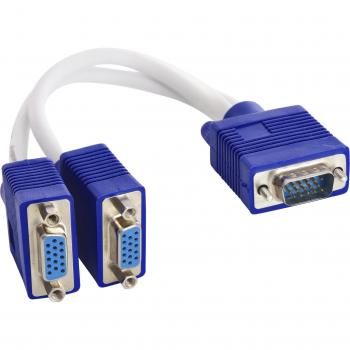 Sandberg VGA Y-Splitter 1 to 2 - Cables, Color Blanco