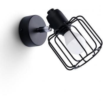 Foco individual Sollux Beluci negro con diseño moderno, acabado en color negro, ideal para iluminación de ambientes interiores