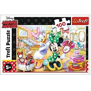 Trefl 100 Piece Minnie Mouse Minnie at a Beauty Salon Jigsaw Puzzle