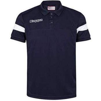 Kappa Salto Polo de Manga Corta, Niños, Rojo/Negro/Blanco, 12Y