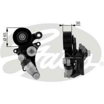 GATES Tensioner Pulley, timing belt; Deflection/Guide Pulley, timing belt T38305 - Polea tensora, correa poli V GATES T38305