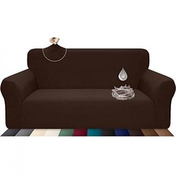 Luxurlife - Funda elástica impermeable para sofá de 3 plazas, diseño elegante, antideslizante, resistente a los arañazos, con espuma antideslizante