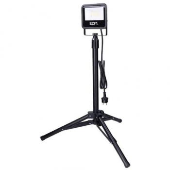 Foco Proyector LED EDM 30W 2370LM 6400K Luz Fría con Trípode Black Series
