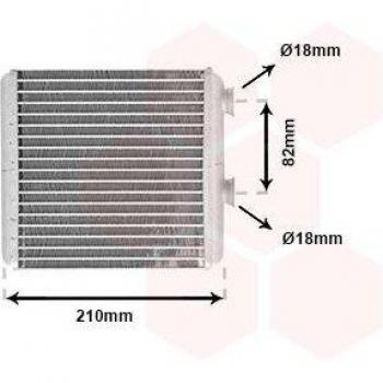 Radiador de calefacción VAN WEZEL 37006353, tipo: radiador, características: diseño específico para vehículos, fácil instalación, alta eficiencia térmica, adaptado a modelos específicos de automóviles