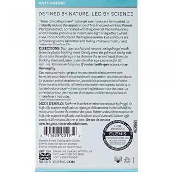 ELEMIS Pro-Collagen Hydra-Gel Eye Masks, mascarilla de ojos para líneas de expresión, 6 mascarillas
