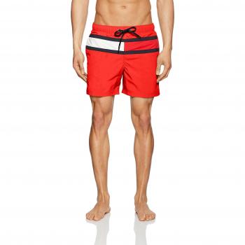 Tommy Hilfiger Flag Trunk, Bañador para Hombre, Rojo