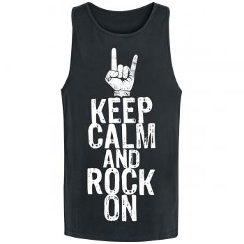 Keep Calm And Rock On Camiseta Tirantes Negro S