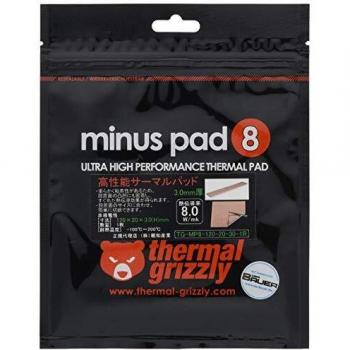 Thermal Grizzly Minus Pad 8 - High Performance, Self-Adhesive Silicone Thermal Pad for Computer and Console Cooling (120mm x 20mm x 3mm, 8 W/m·K)