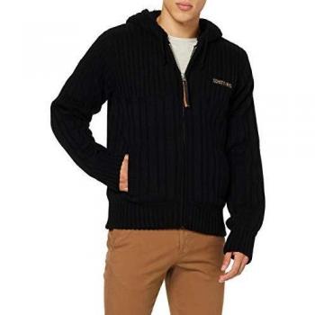 SCHOTT Pulls, Suéter para Hombre, Negro