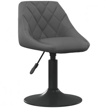 Silla de comedor gris oscuro en terciopelo con estructura resistente, tapizado suave, diseño moderno y elegante, ideal para interiores contemporáneos