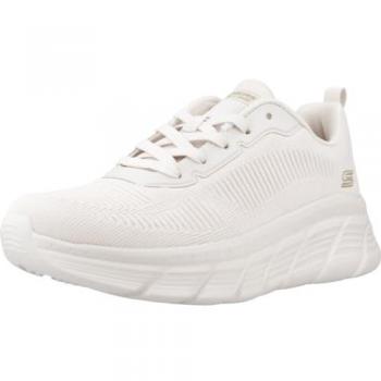 Zapatillas deportivas de mujer Skechers BOBS B Flex Hi con diseño Max Cushion y tejido de punto, color blanco