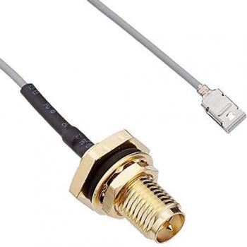 Cable Antena RP-SMA Hembra a Conector MHF I LK 35 cm, Rosca de 10 mm, Resistente al Agua