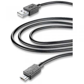 Cable USB A a Micro-USB B Macho 3m Negro para Datos y Carga