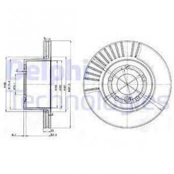 Delphi BG3737C - Discos de freno