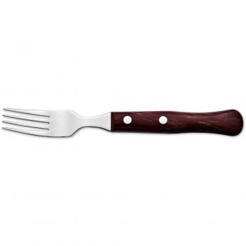Arcos Serie Cuchillos de Mesa, Tenedor, Tenedor de Acero Inoxidable 18y10 de 230 mm, Mango Madera Comprimida Color Marrón