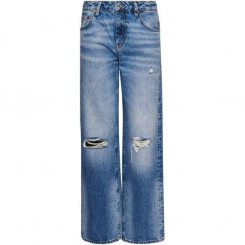 Jeans de pierna ancha y tiro medio para mujer en algodón orgánico Superdry 28/30