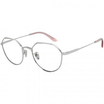 Giorgio Armani AR5142 3015 Armazones para Mujer Plateadas, Lentes Recetados Para Mujer Silver, Gafas Recetadas para Mujer Plateadas