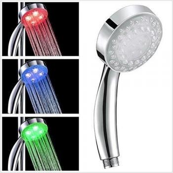 BLOOMWIN Cabeza de ducha Alcachofa Manual LED de Temperatura Controlada Cambio de Color 3 colores