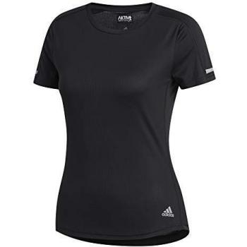 adidas Run It tee W Camiseta de Manga Corta, Mujer, Black, M