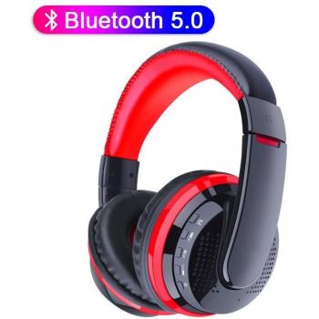 Auriculares Inalámbricos MX666 con Bluetooth, Estéreo de Graves, Soporte para MicroSD y Micrófono para Videojuegos