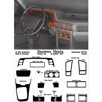 PreWoodec cabina decorativo para Daewoo Nexia KLETN Exklusiv 03.95 hasta 05.97 