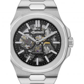 Ingersoll The Catalina Stainless Steel Skeleton Black Dial Automatic I12501 Mens Watch