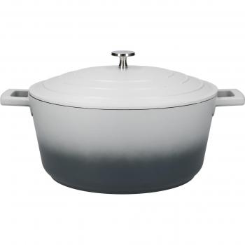 Cazuela Grande MasterClass de Aluminio con Tapa, 5L, Fundición de Aluminio Gris, Dimensiones 37 x 28,9 x 19,5 cm