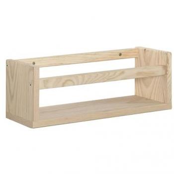 Estantería de pared rectangular de madera maciza L40 x H15 x P15 cm